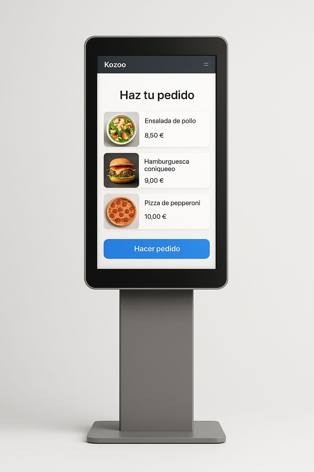 Kiosko Kazoo: flujo de pedidos/turnos